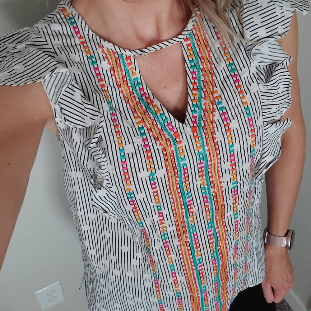 Colorful boho top